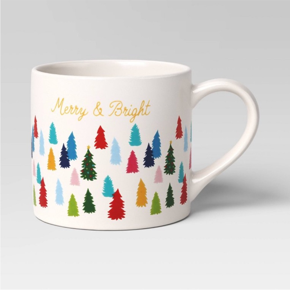 16oz Stoneware Merry and Bright/Christmas Tree Mug - Wondershop